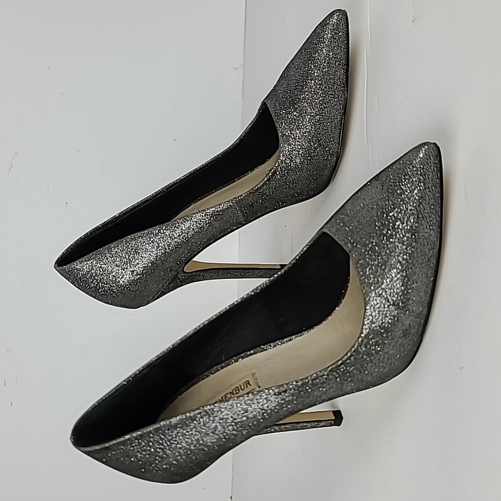 The Essence Menbur Metallic Graphite Silver Gray 4" Stilletos High Heels 38